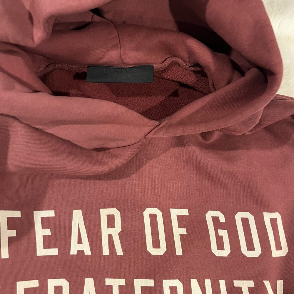 FEAR of GOD Dusty RED “FRATERNITY” Hoodie ORIG $160+